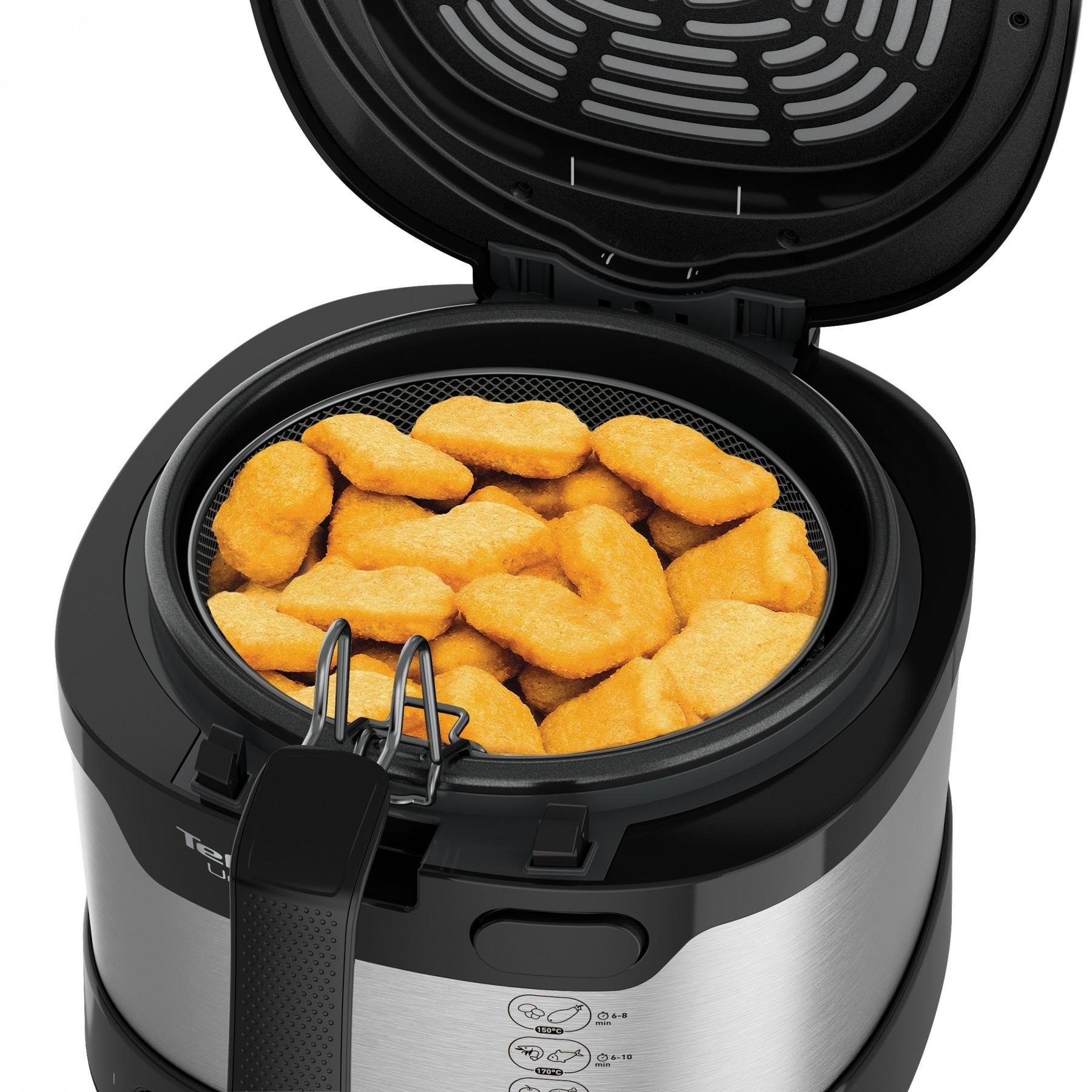 Tefal Fritteuse FF 215D Uno M, 1600 W, 1,8 Liter, Antihaft-Versiegelung, Thermostat, kompakt, große Kapazität