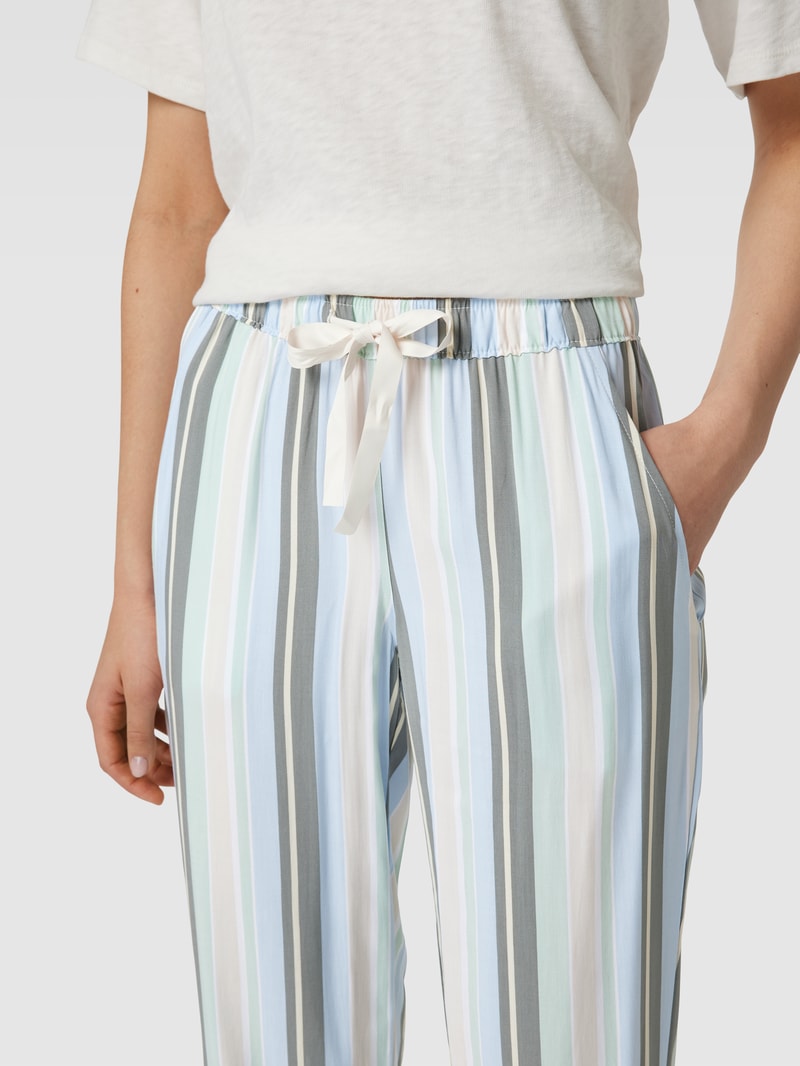 Pyjama-Hose mit Streifenmuster in hellblau