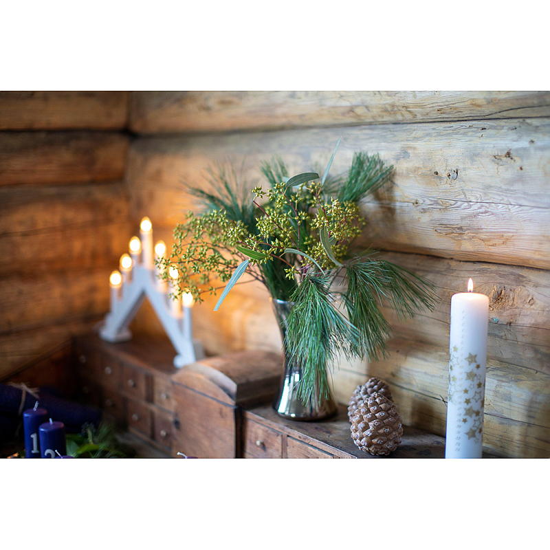 Light IT Adventsstake 7-armet, hvit, Odda