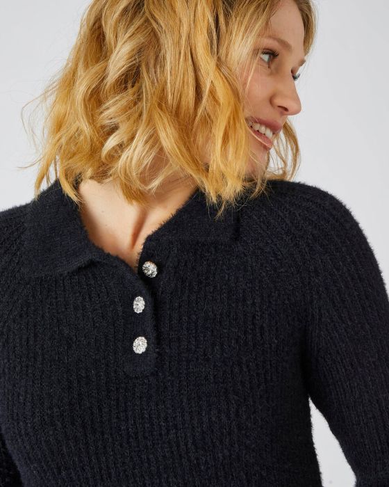Pull en maille poilue