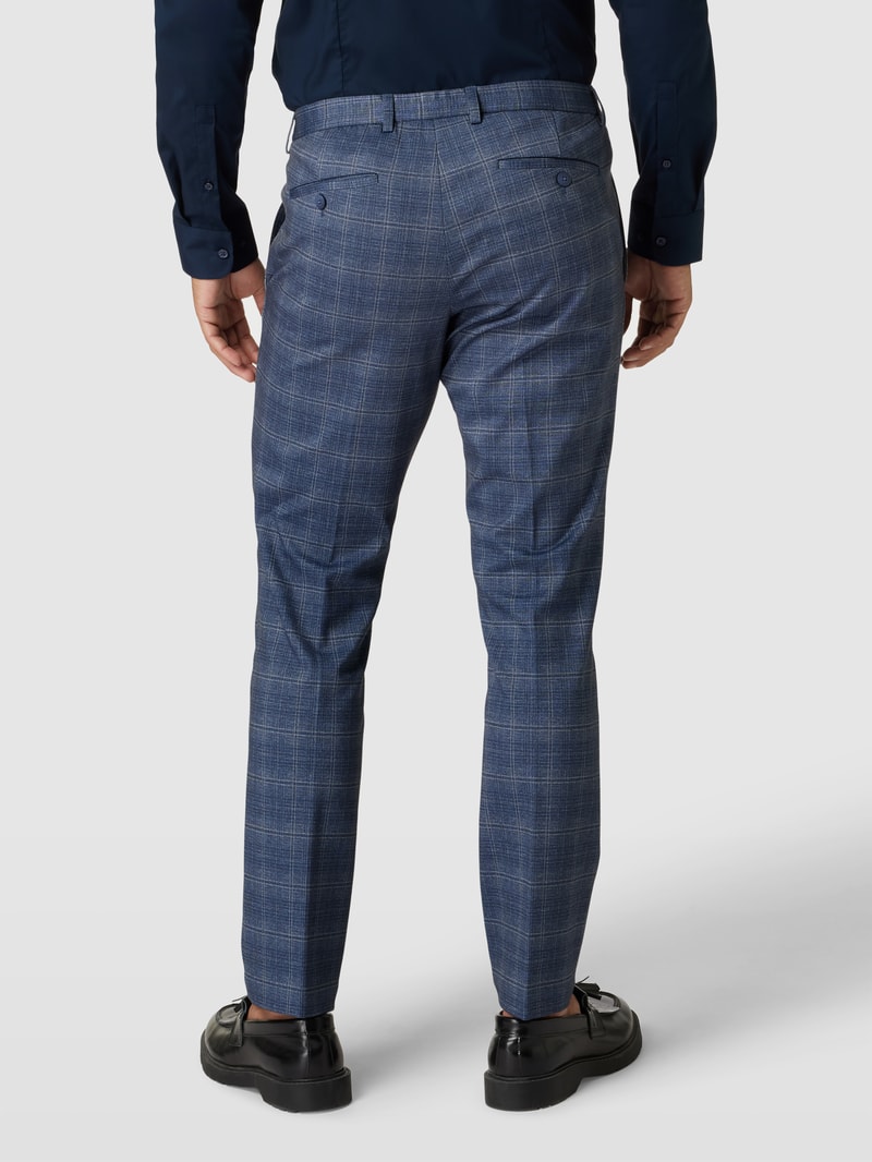 Anzughose mit Karomuster in jeans