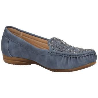 smiling for feet Mokassin in blau