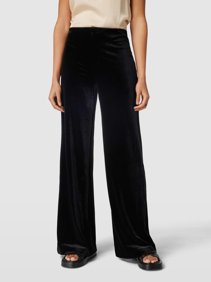 Loungehose mit elastischem Bund in schwarz