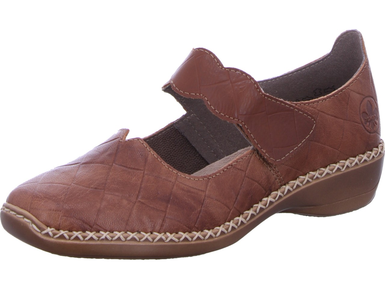 RIEKER Sportliche Slipper braun