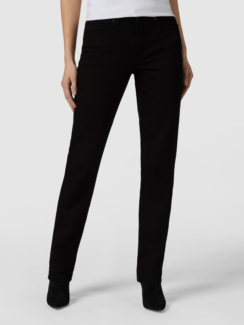 Feminine Fit 5-Pocket-Jeans Modell MELANIE in schwarz
