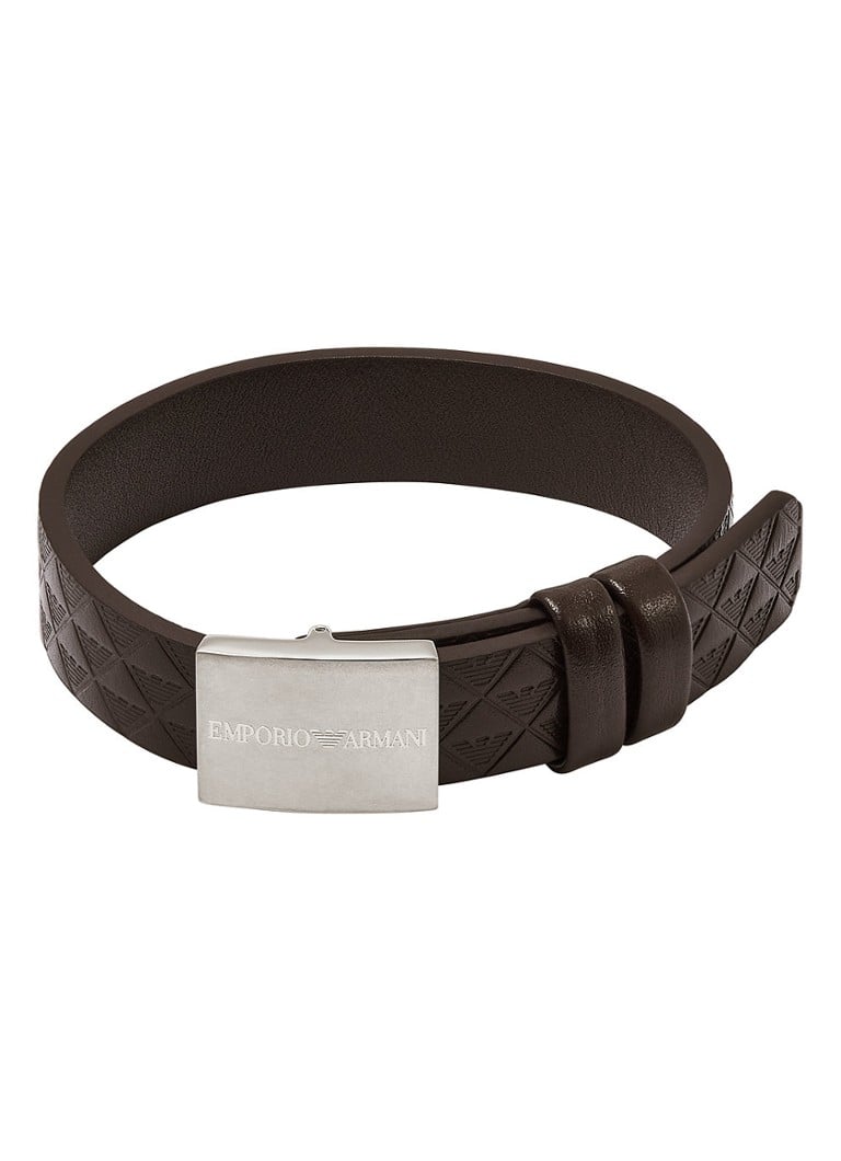 Emporio Armani Eagle leather bracelet EGS3135040