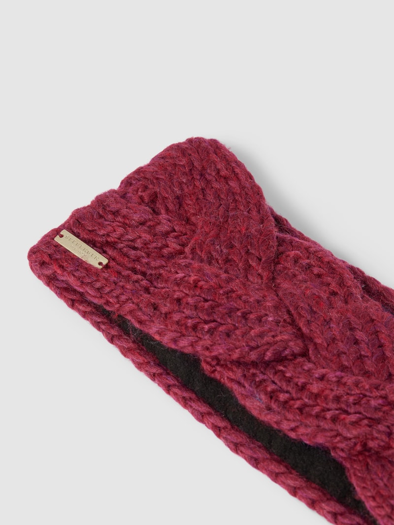 Stirnband mit Zopfmuster in pink