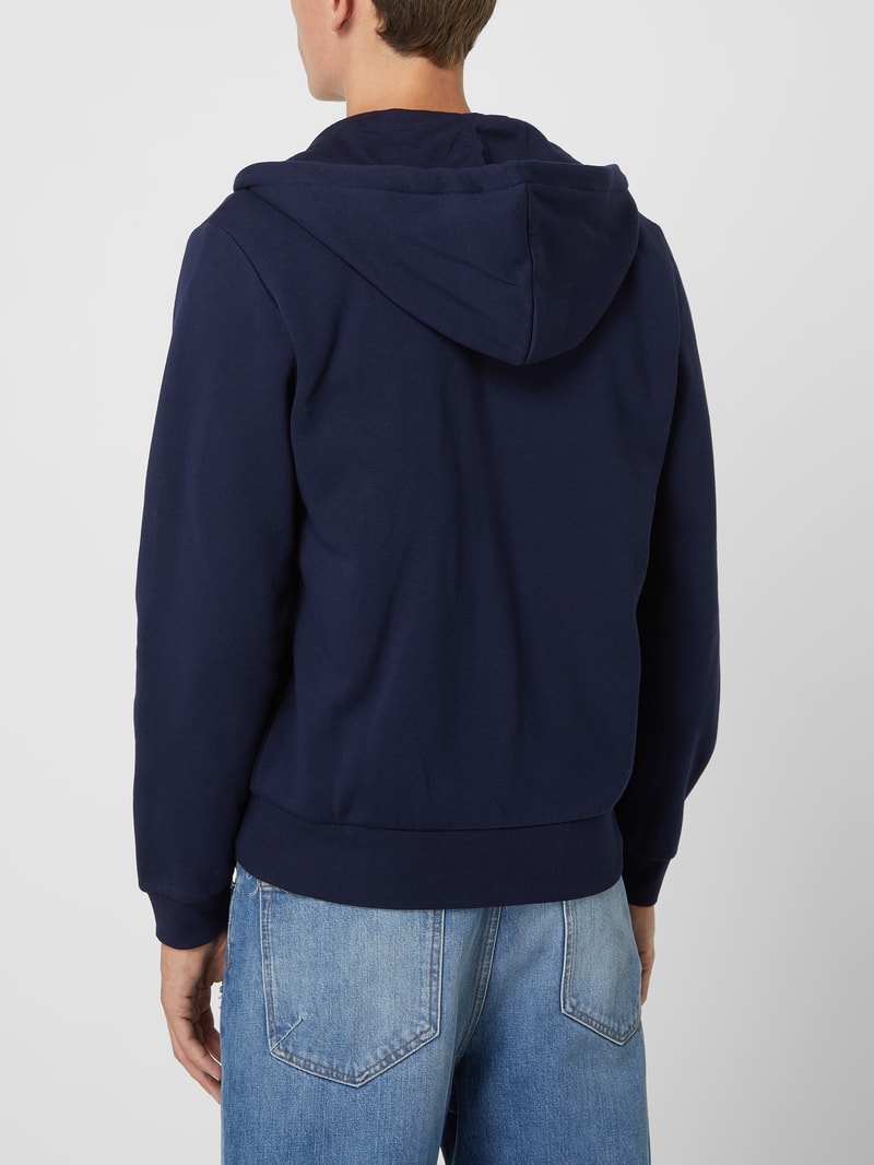 Classic Fit Sweatjacke mit Kapuze in marineblau