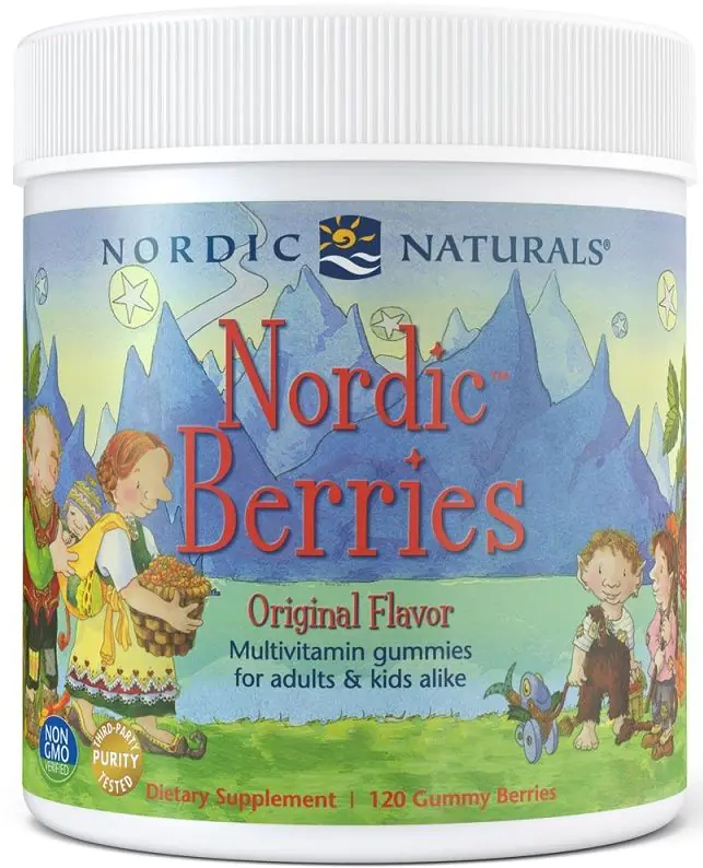 Nordic Naturals Berries мултивитамин оригинални укус, жућкасти