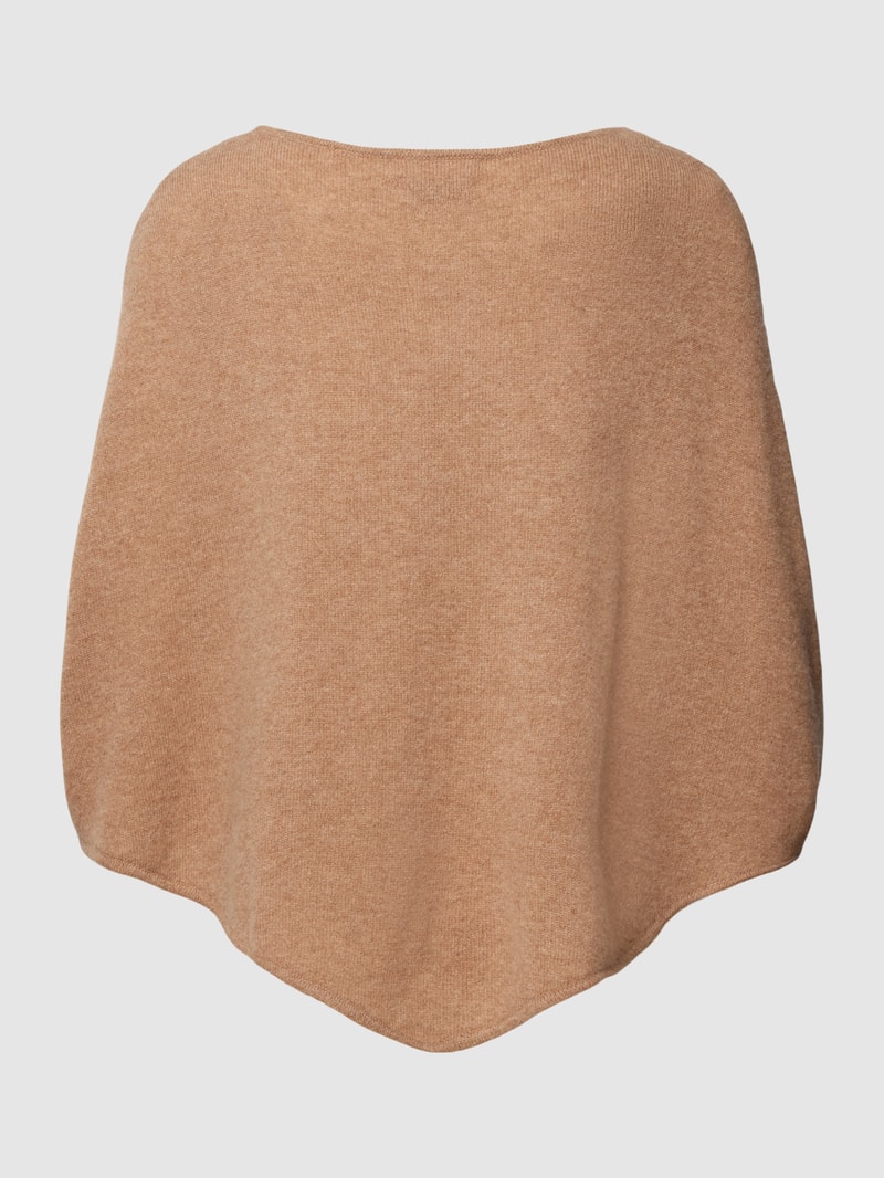 Poncho aus Kaschmir in camel meliert