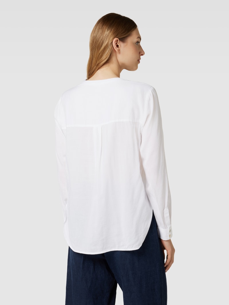 Bluse mit Brusttaschen Modell 'Ilsa' in weiß
