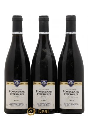 Pommard 1er Cru Les Pézerolles Ballot Millot 2015 - Lot de 3 Bouteilles