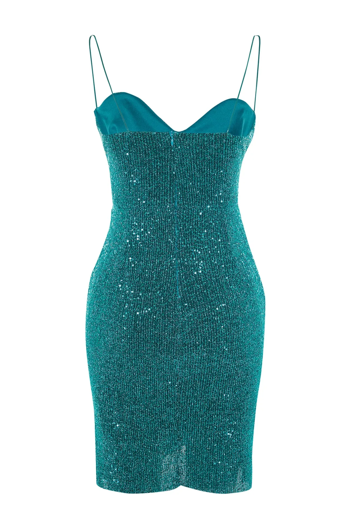 Trendyol Collection  Grünes Abendkleid mit Pailletten und Details TPRSS22EL2889