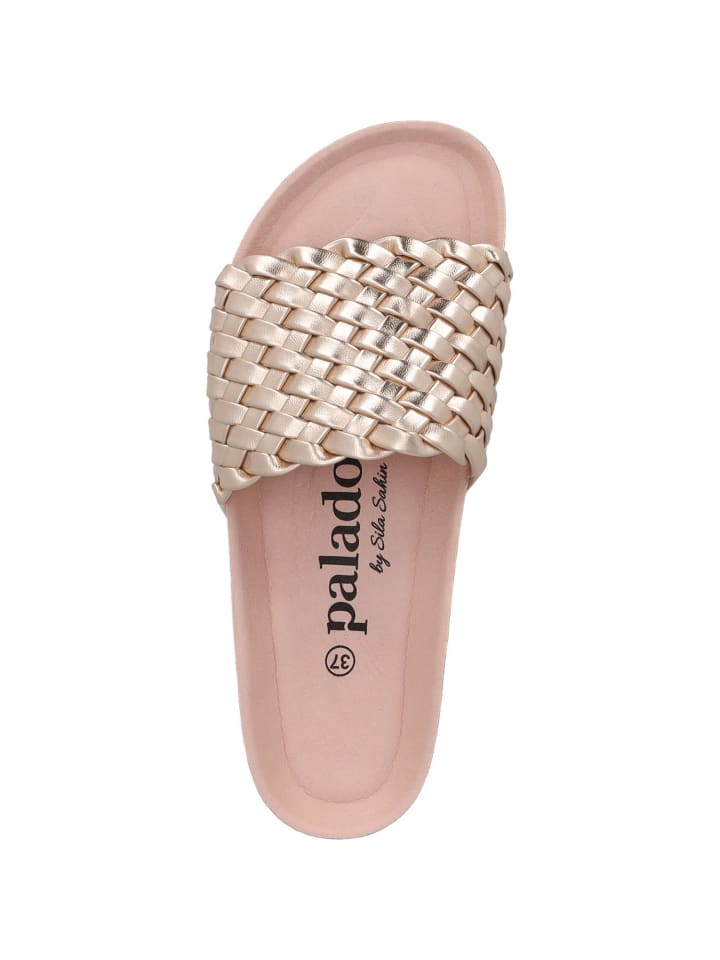 palado Pantoletten in beige matallic günstig kaufen