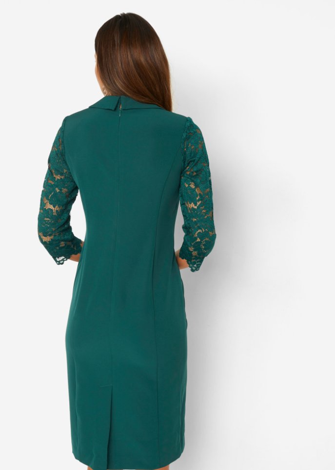 Blazer-Kleid mit Spitzenärmeln