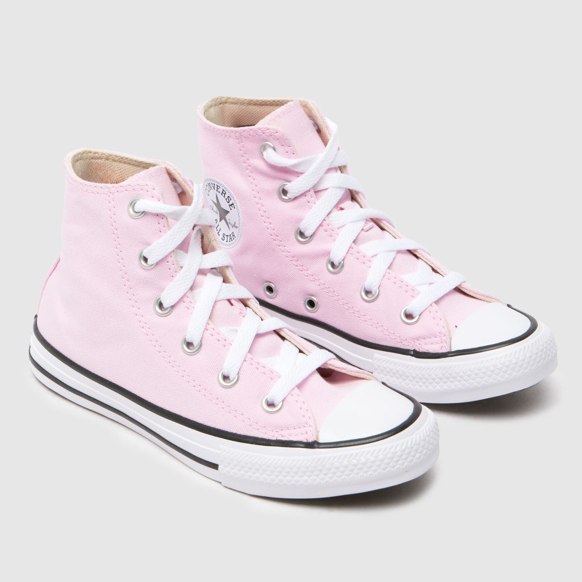 Converse ljusrosa All Star Hi flickor juniorsneakers