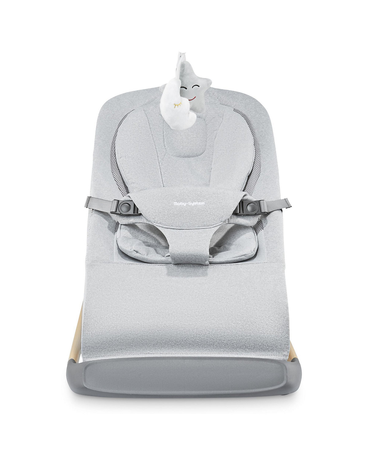 2-in-1-Babywippe LILY für Kinder bis 9 kg, 3-stufige Verstellung der Wippe, Kopfband mit zwei Spielzeugen, leichtes, luftiges Netz, für Babys