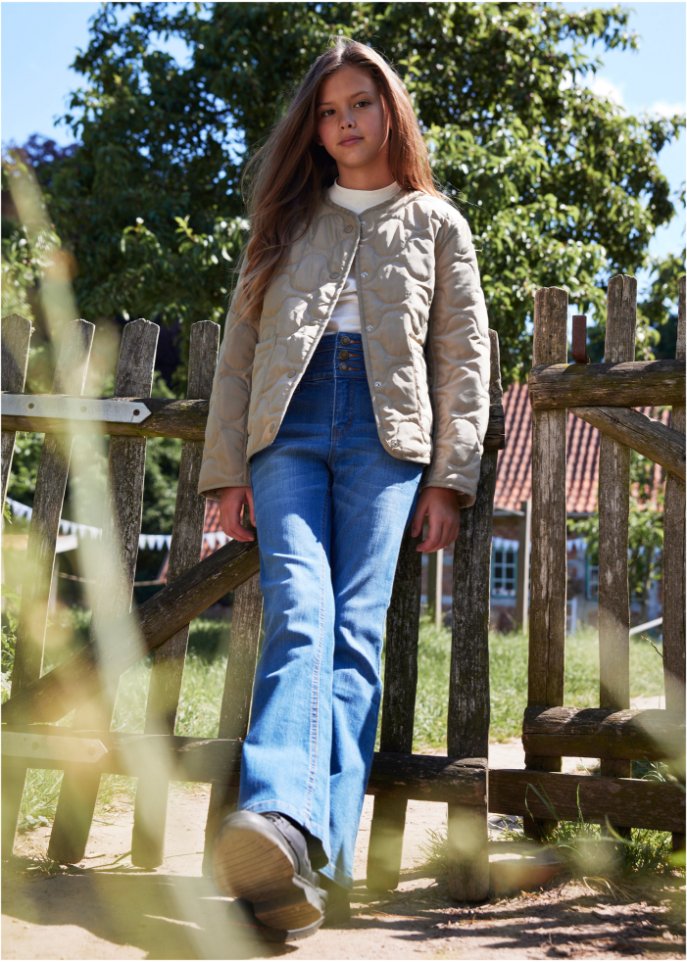 Mädchen High Waist Jeans, flared