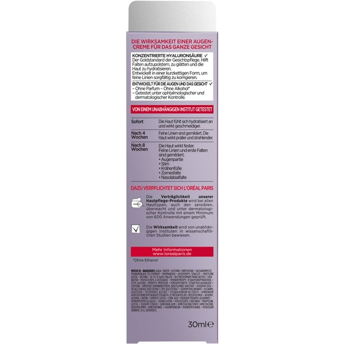 Filler Augen & Gesichtcreme