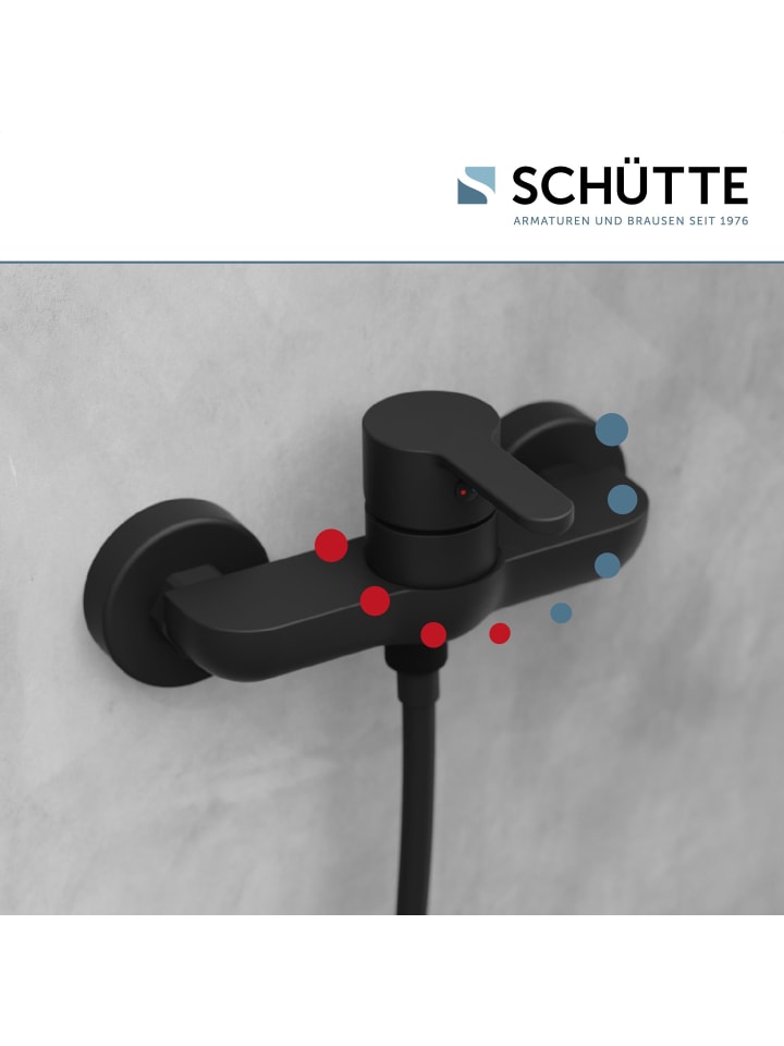 Schütte Duscharmatur DENVER in Schwarz matt - (L) 12 x (B) 18 x (H) 10 cm günstig kaufen onesize