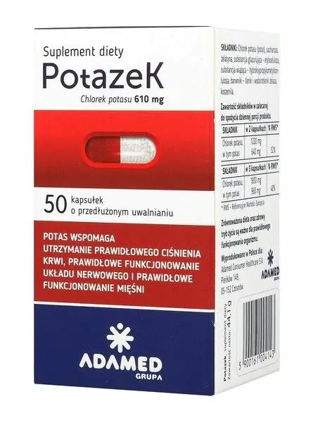 Potazek 610 mg kalijum hlorid 50 kapsula sa produženim oslobađanjem