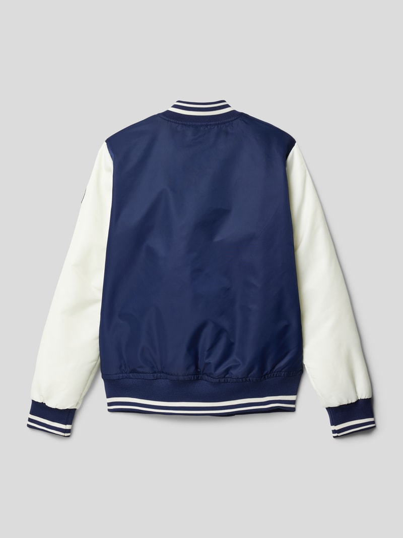 College-Jacke mit Two-Tone-Machart Modell 'L O I S E' in marineblau