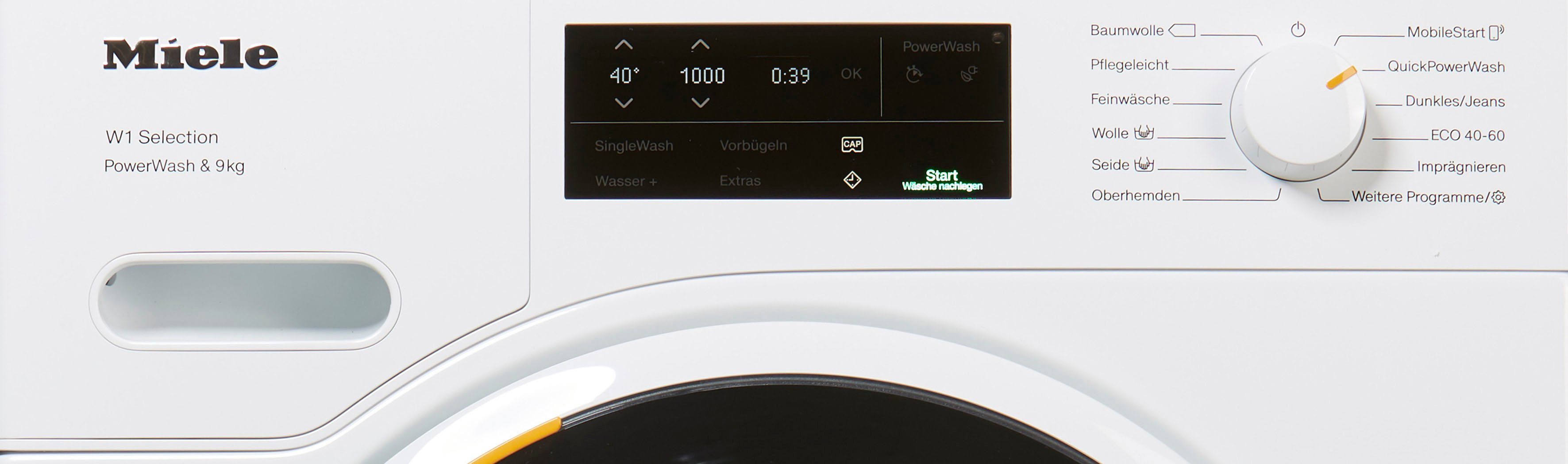 Miele Waschmaschine WSG363 WCS PWash&9kg, 9 kg, 1400 U/min, SingleWash für Einzelteile