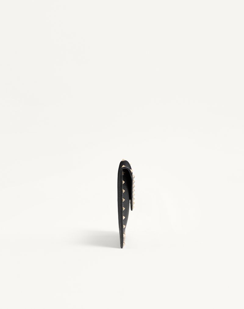 Rockstud-pung i granatfarvet kalveskind