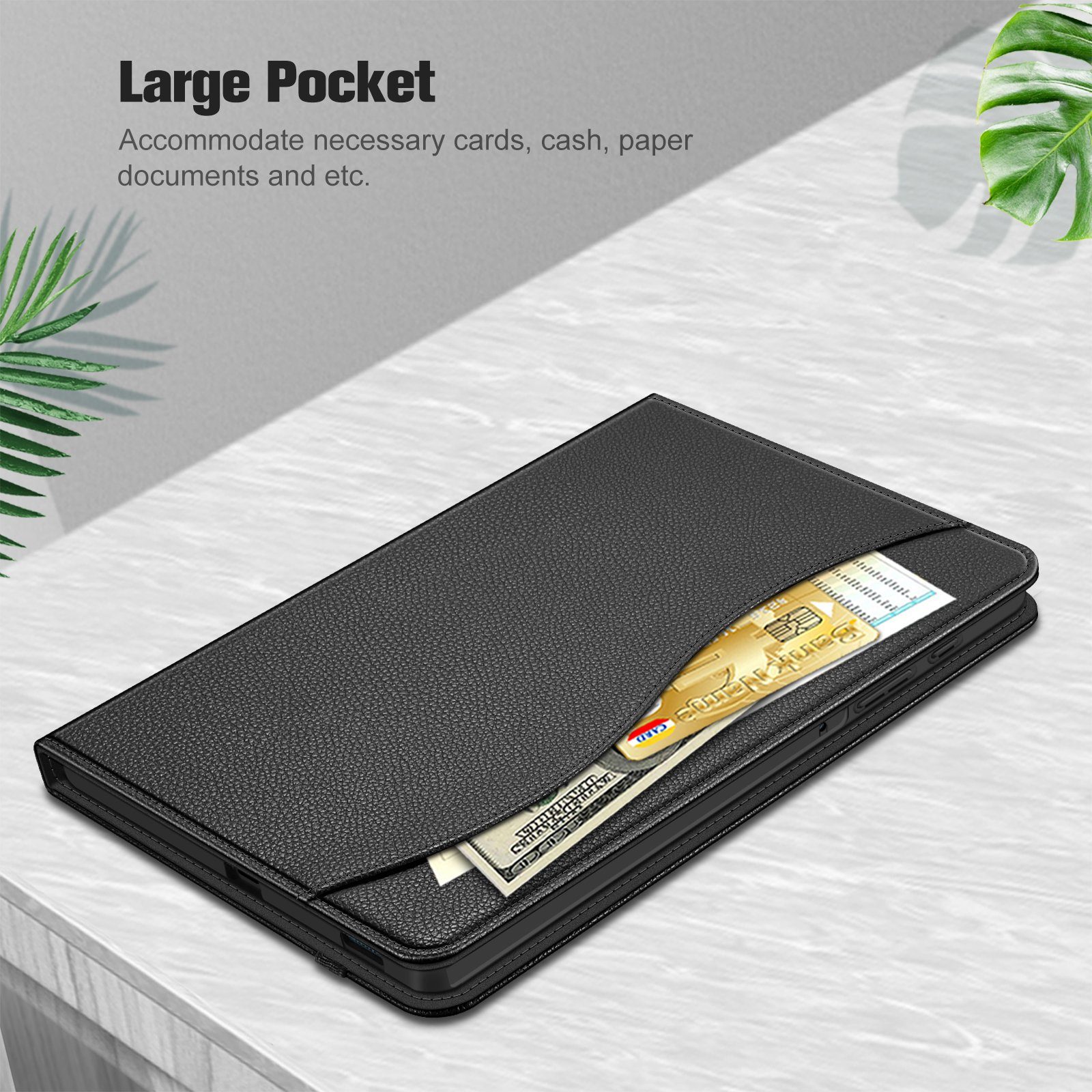 Fintie Tablet-Hülle Hülle für Samsung Galaxy Tab S6 Lite 10.4 2022/2020 SM-P610/P613/P615/P619, Soft TPU Rückseite Gehäuse Schutzhülle mit S Pen Halter und Dokumentschlitze