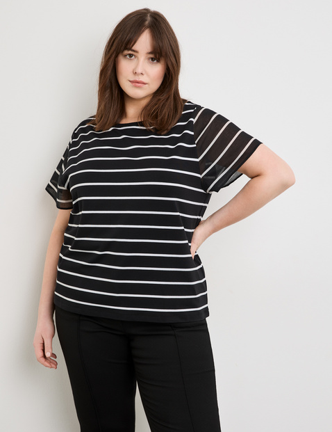 Ringelshirt mit Material-Patch