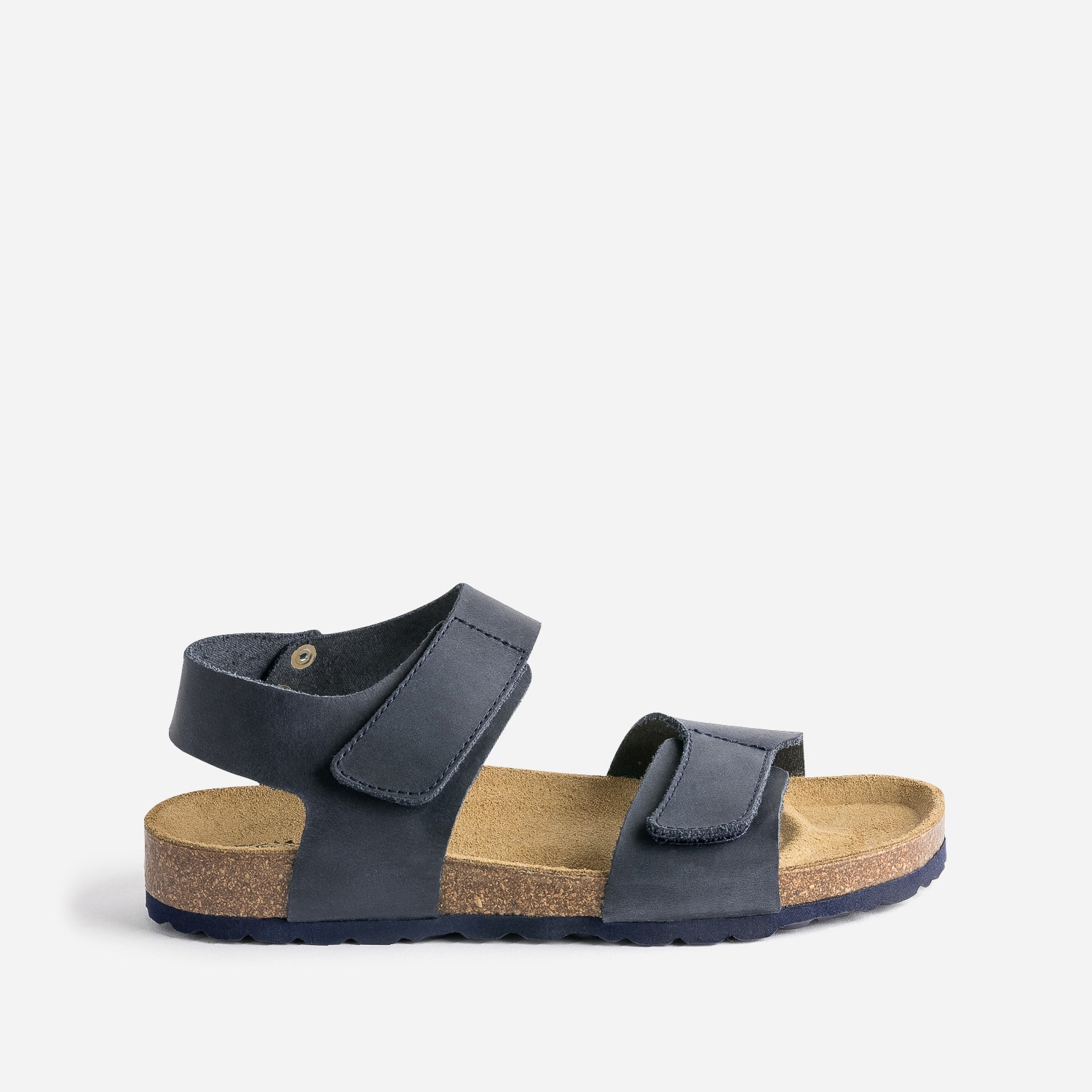 Sandale anatomique BUGGY marine en cuir