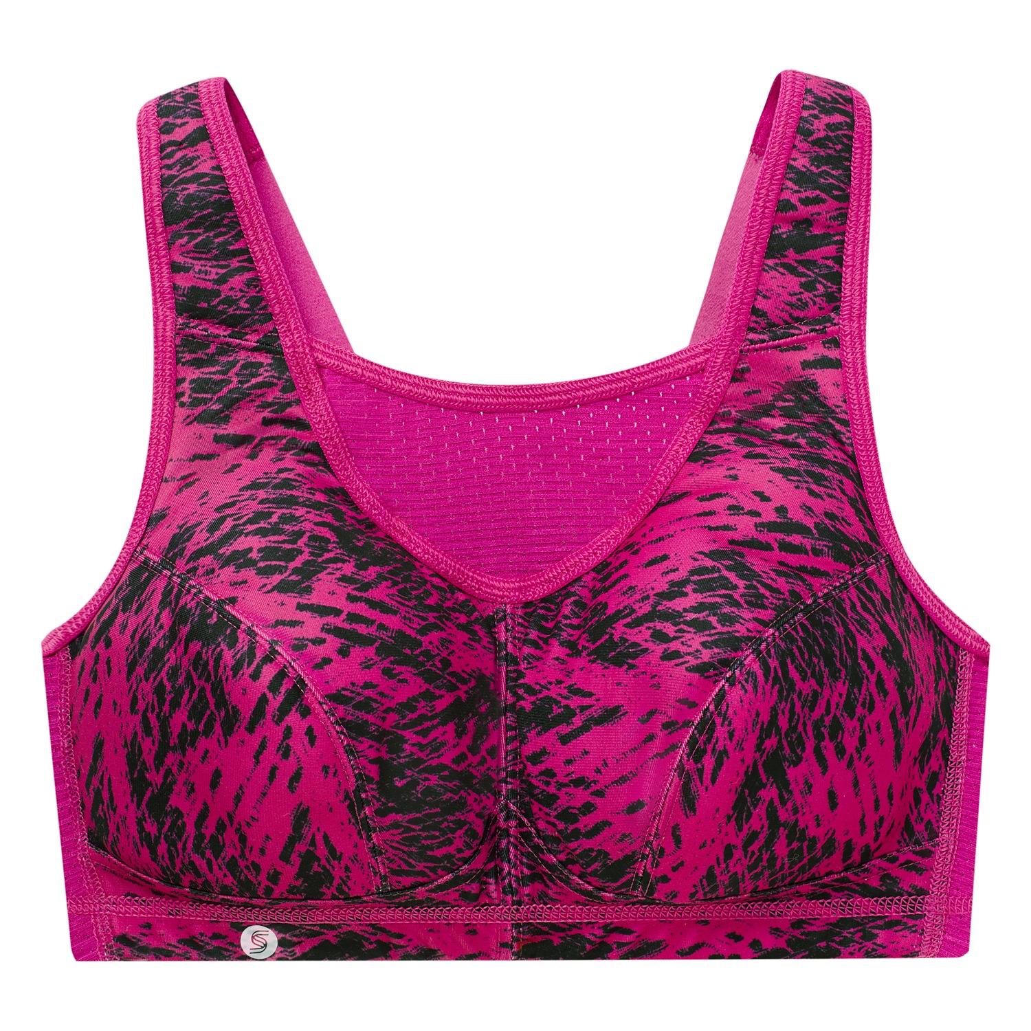 Elite Sport-Bustier mit bestem Halt - Fuchsia Print