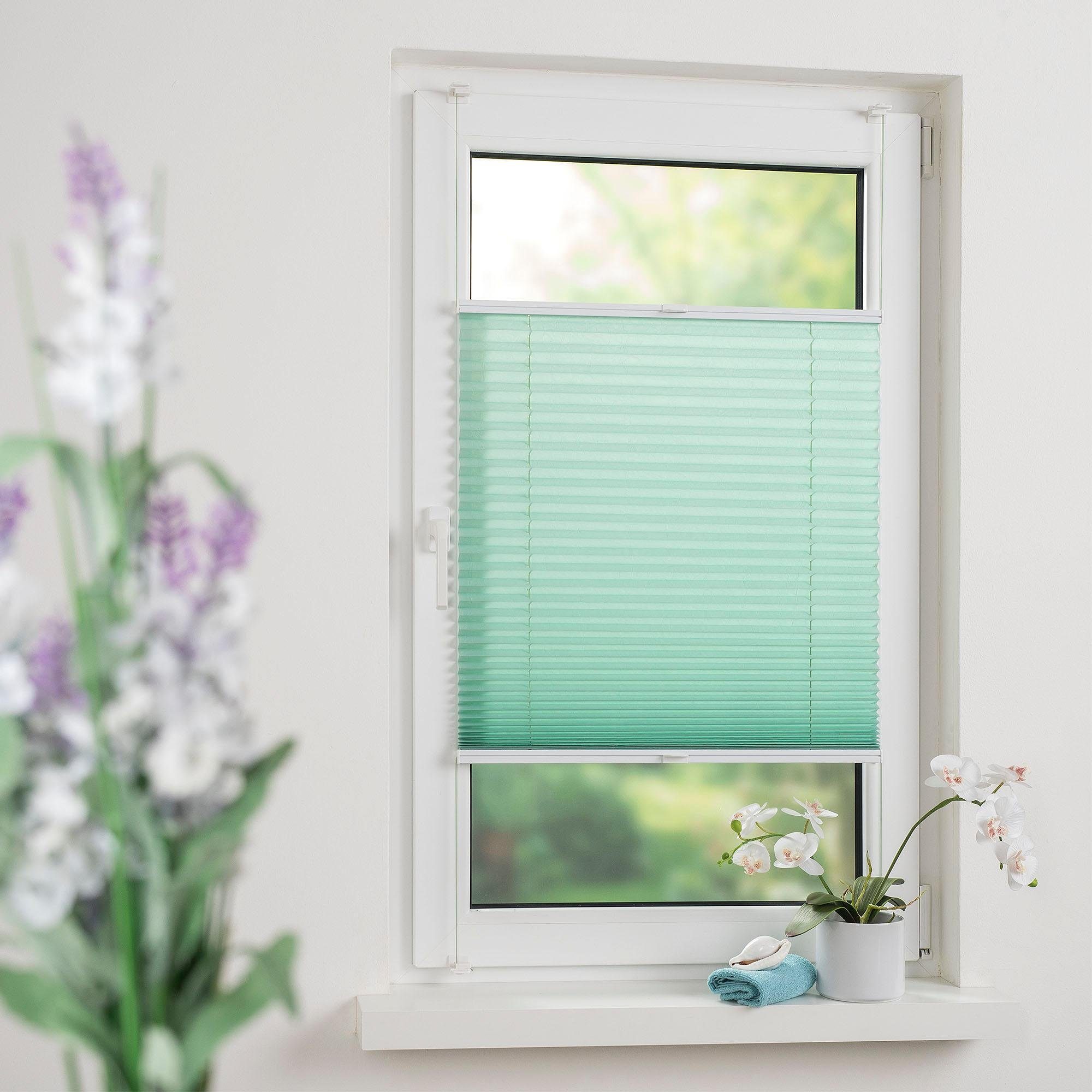 Plissee Pastell, Liedeco, Lichtschutz, ohne Bohren, verspannt, Klemmfix, Klemmfix-Plissee, Pastell