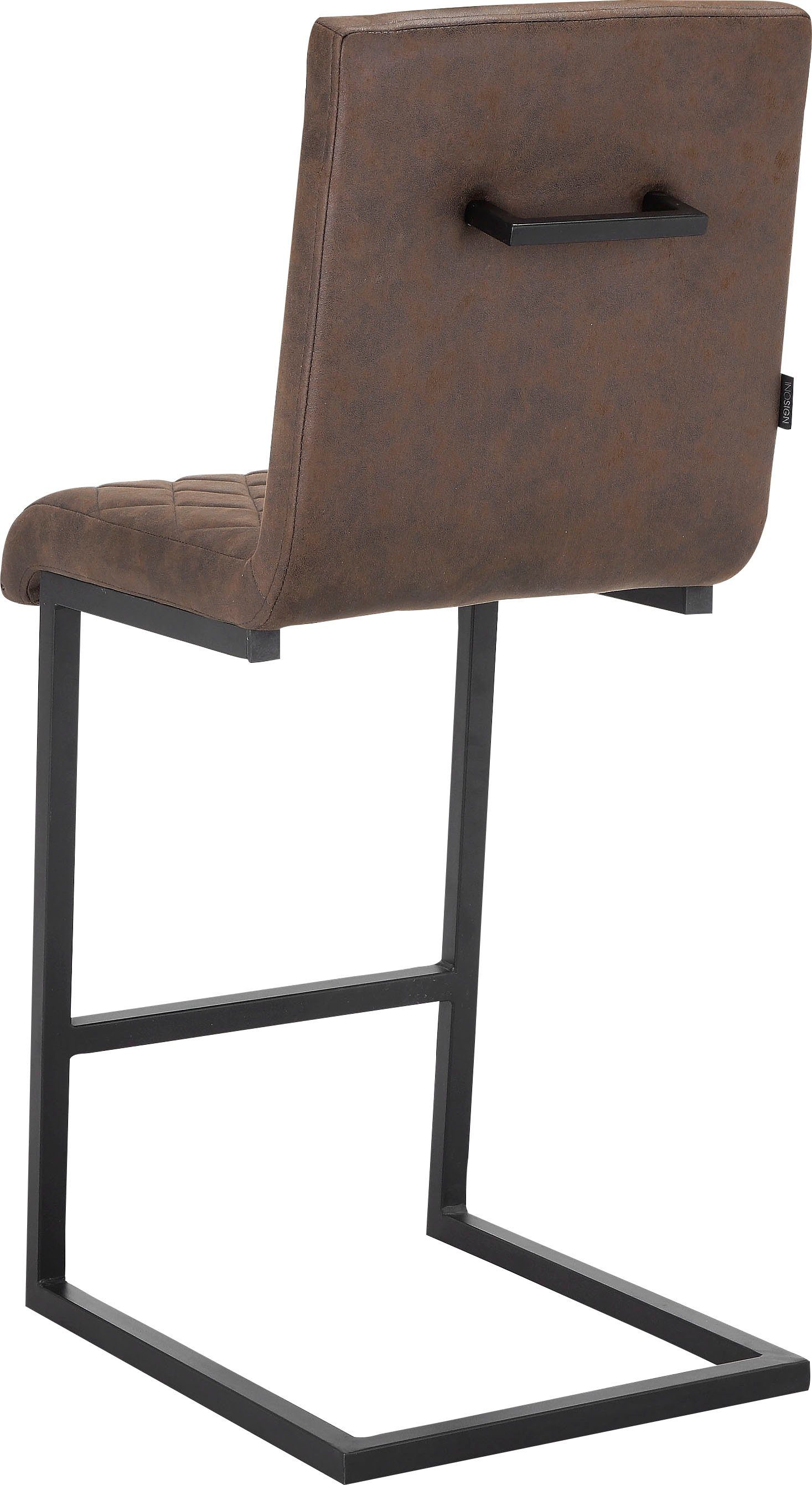 INOSIGN Bistrostuhl Janelle (2 St), Sitz und Rücken gepolstert, Nähte am Sitz und Rücken, Sitzhöhe 65 cm