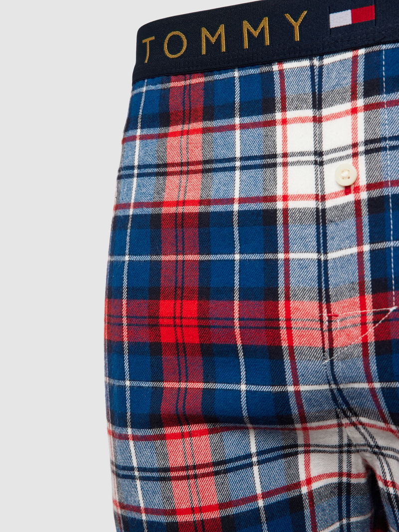 Pyjama-Hose mit Allover-Muster in rot
