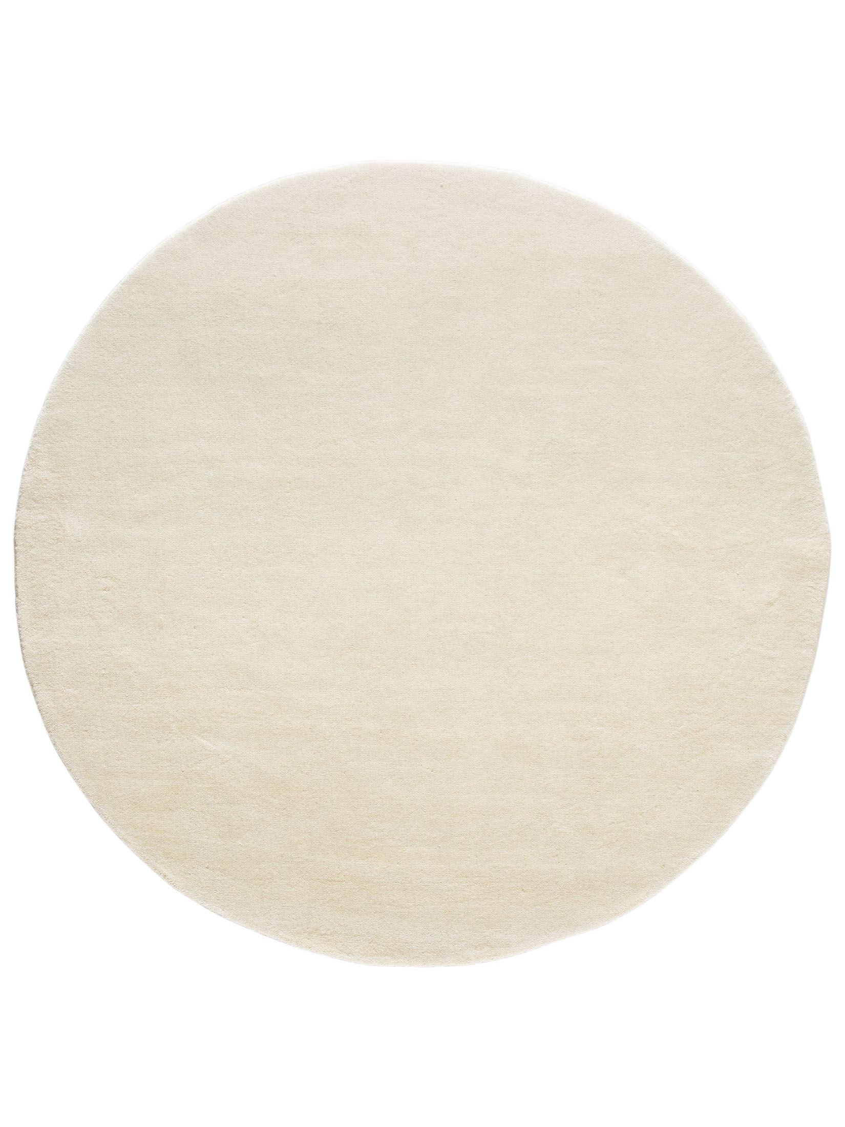 Tamesna Woll-Teppich, Weiss/Natur
