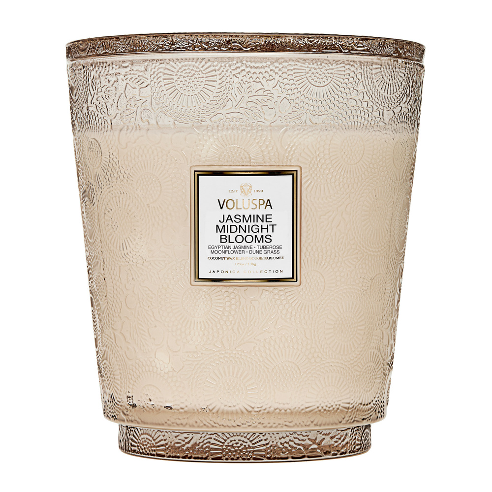 voluspa Jasmine Midnight Blooms 5 Wick Hearth Bougie