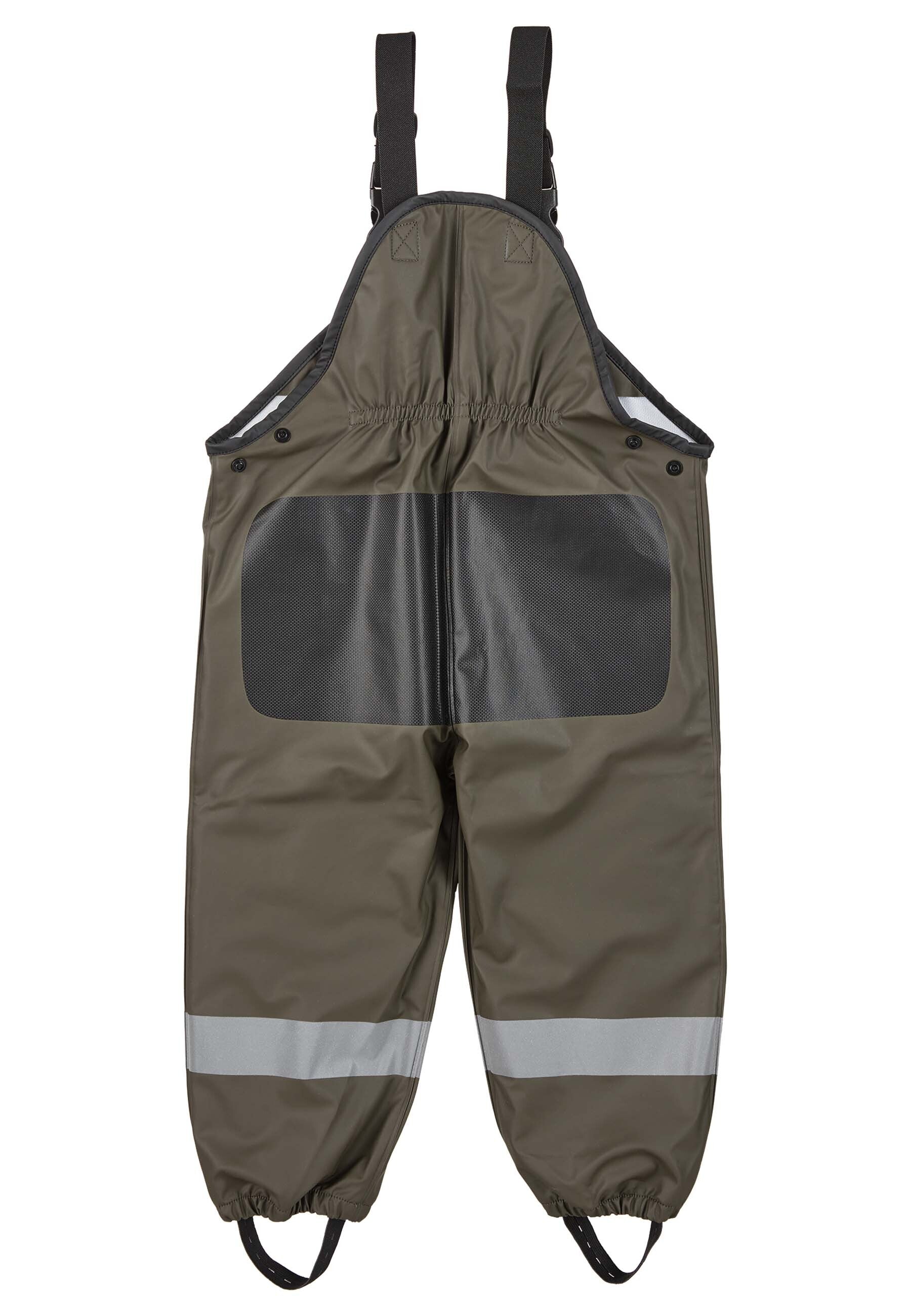 Funktions-Regenhose mit Trägern und Reflektoren