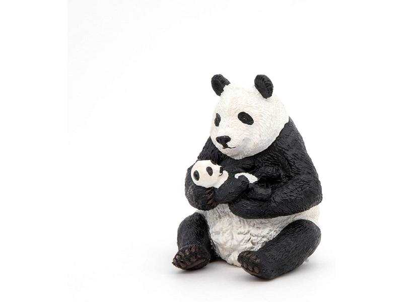Figurine Panda assis et son bébé
