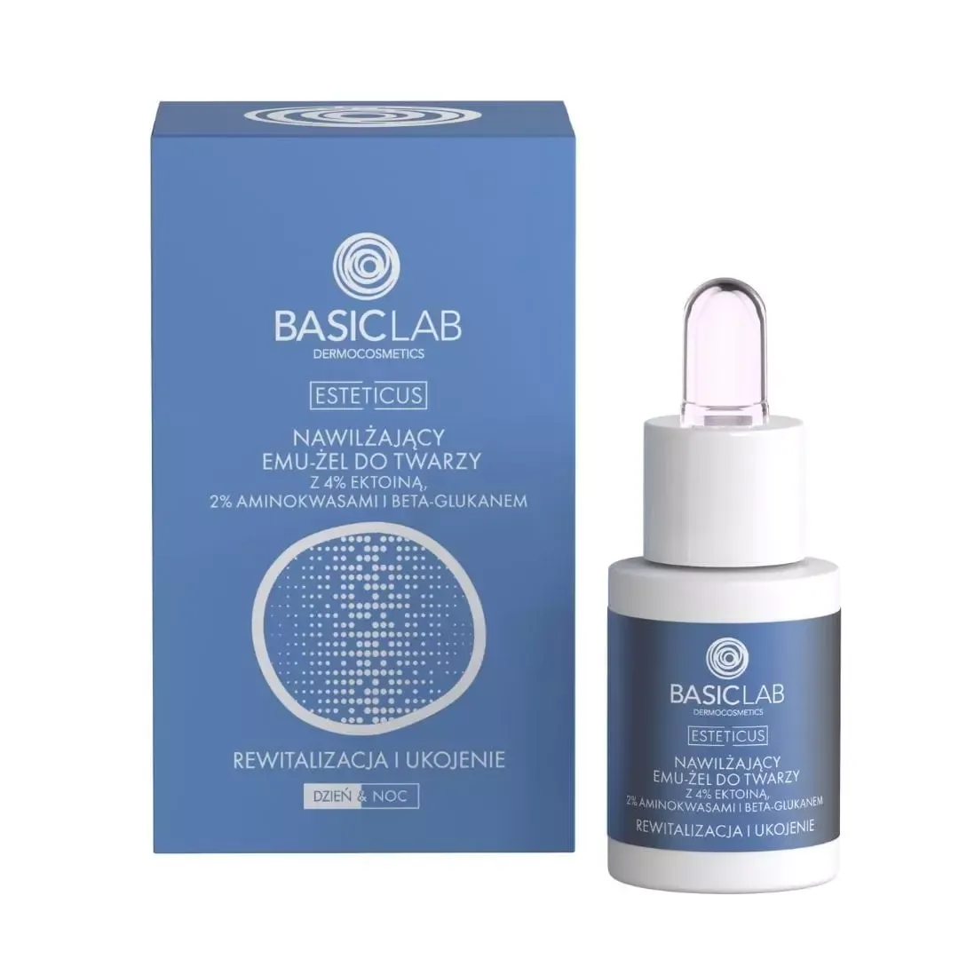 BasicLab Esteticus Fugtighedscreme med ectoin 4%, aminosyrer og beta-glucan 15 ml