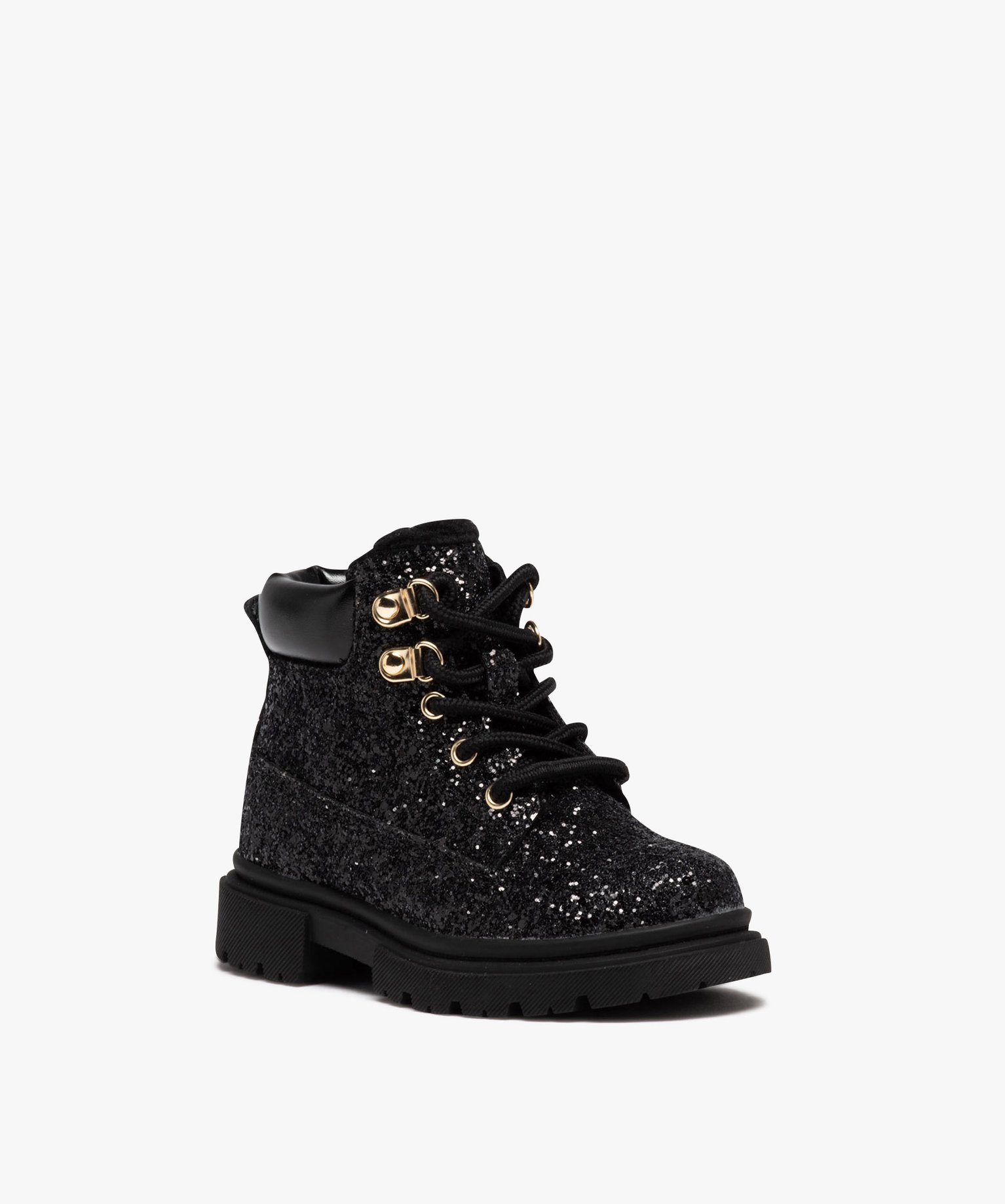 Boots fille à paillettes doublure chaude noir | GEMO