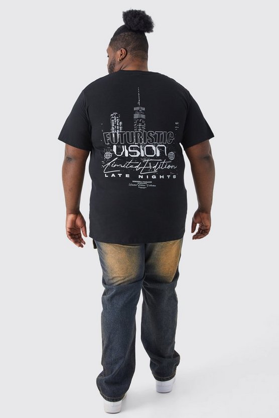 Plus zerrissene Cargo-Jeans mit geradem Bein