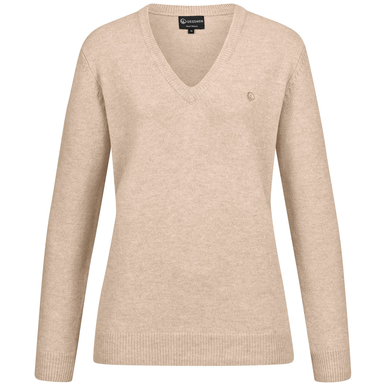 Wollpullover V-Ausschnitt Damen