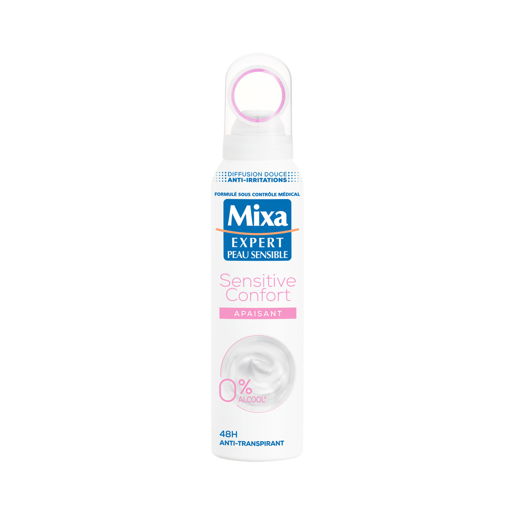 mixa Expert Peau Sensible Déodorant Anti-Transpirant 48h Sensitive Confort Apaisant