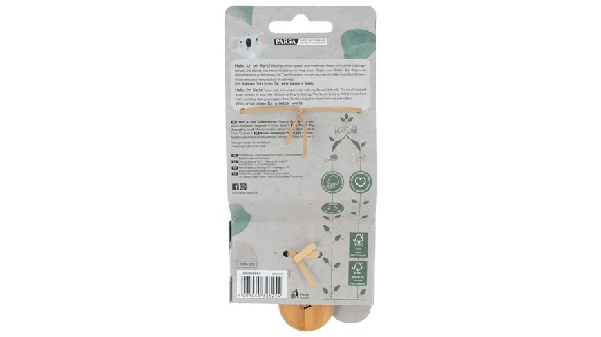 PARSA Beauty Wet & Dry Entwirrbürste Koala
