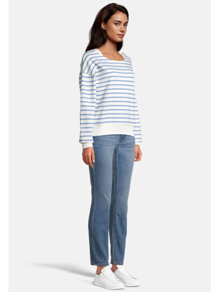 Salzhaut Sweatshirt LAFF in Offwhite Ice Blue günstig kaufen