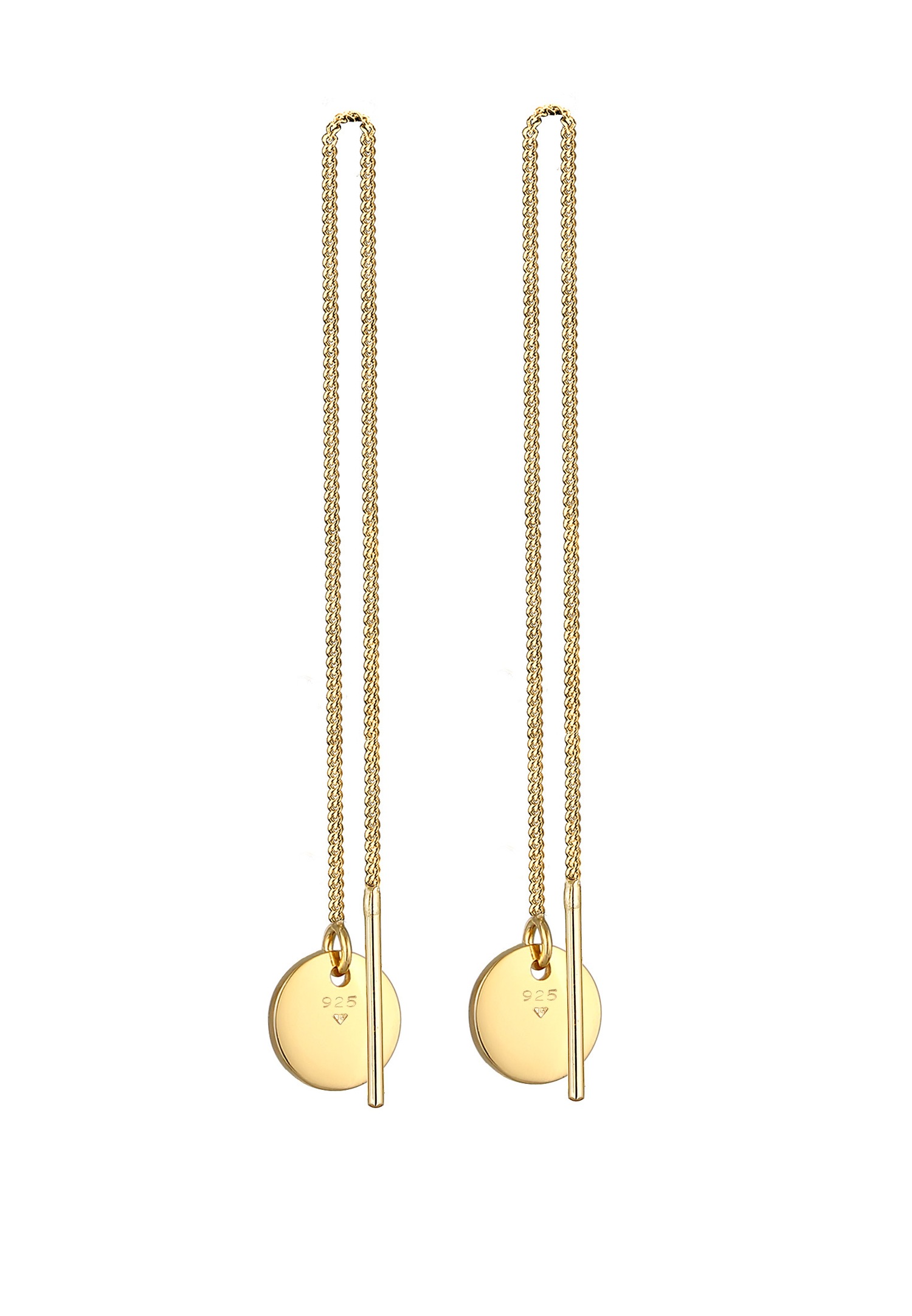 Pendientes Elli Circle - Pendientes de mujer de Trend Blogegr - (925/1000) Chapados en oro y plata