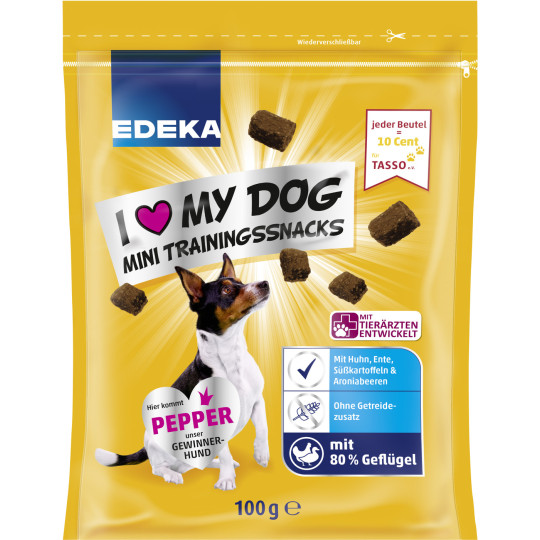 EDEKA I Love My Dog Mini Trainingsnacks 100G