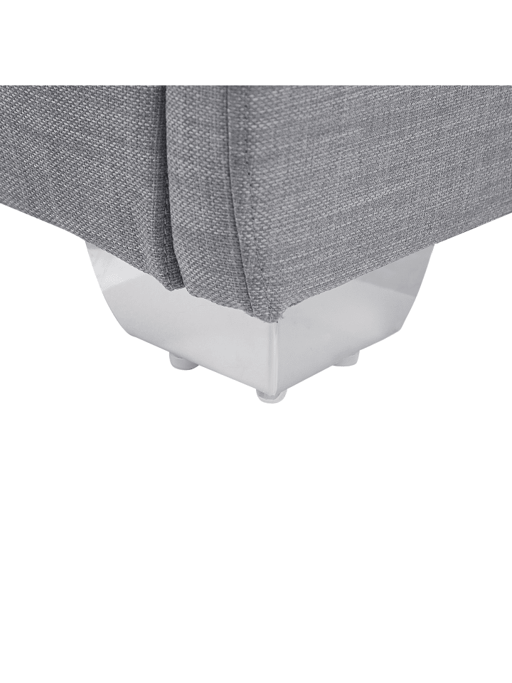 Beliani Doppelbett PARIS in Grau/Silber - (W) 195 x (H) 83 x (L) 228 cm günstig kaufen onesize