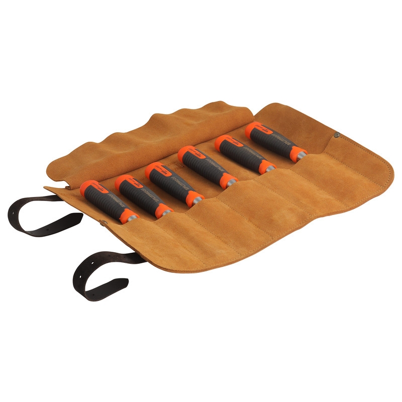 Zestaw dłut Bahco 434-S6-LR Professional ERGO w skórzanym etui, 6 elementów